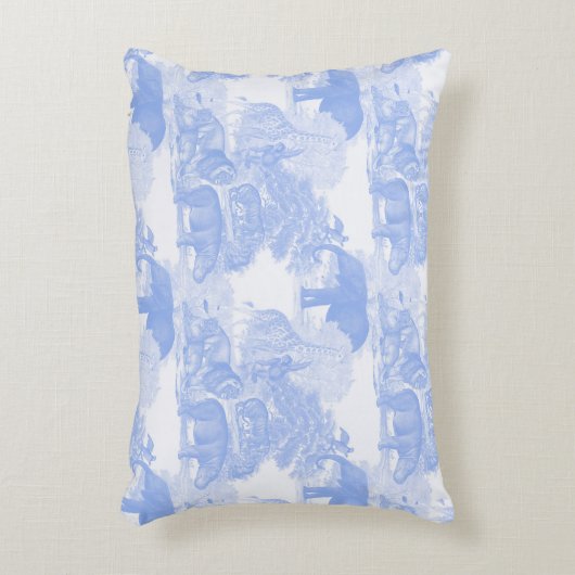 ブルートイレアニマルズチノワセリー男の赤ちゃん子供部屋 アクセントクッション (正面(垂直))