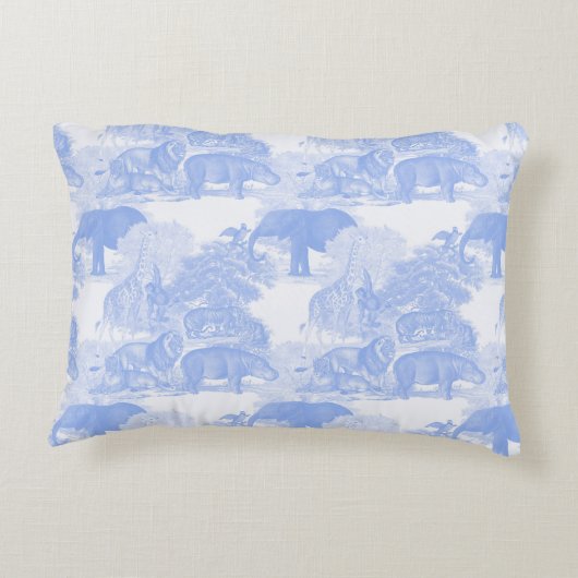 ブルートイレアニマルズチノワセリー男の赤ちゃん子供部屋 アクセントクッション (裏面)
