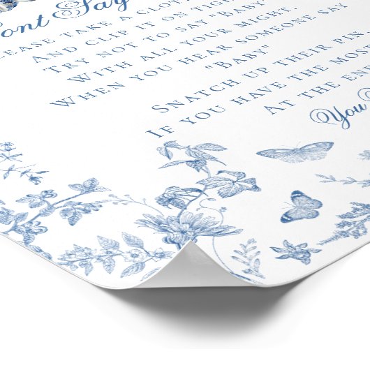 ブルートイレカボチャフランスの秋ー言わないベビー ポスター (角)