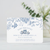 ブルートイレカボチャヴィンテージフローラベビーレジストリ エンクロージャーカード (スタンド正面)