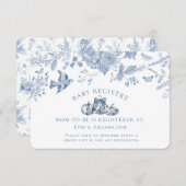 ブルートイレカボチャヴィンテージフローラベビーレジストリ エンクロージャーカード (正面/裏面)