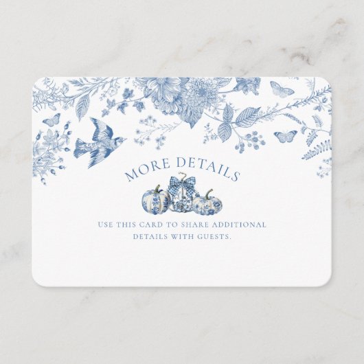 ブルートイレカボチャヴィンテージフローラ詳細インサート エンクロージャーカード (正面)