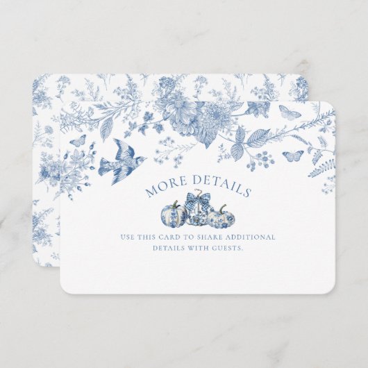 ブルートイレカボチャヴィンテージフローラ詳細インサート エンクロージャーカード (正面/裏面)