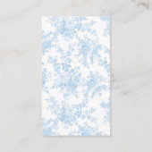 ブルートイレクレストバニー男の赤ちゃんシャワー エンクロージャーカード (裏面)