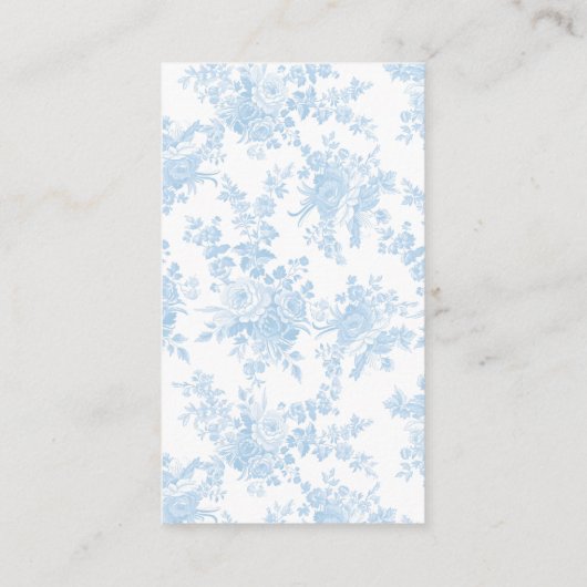 ブルートイレクレストバニー男の赤ちゃんシャワー エンクロージャーカード (裏面)