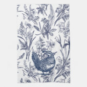 ブルートイレクワイル – ワイルドライフアットホーム キッチンタオル (縦)