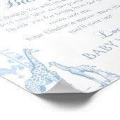 ブルートイレサファリベイビーシャワーバンプメッセージ ポスター (角)