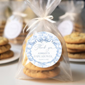 ブルートイレサファリ動物の赤ちゃんシャワーありがとう ラウンドシール