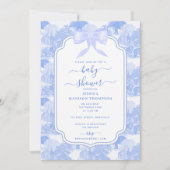 ブルートイレサファリ動物チノイスリーベビーシャワー 招待状 (正面)