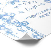 ブルートイレサファリ動物ベビーシャワーオムツ ポスター (角)