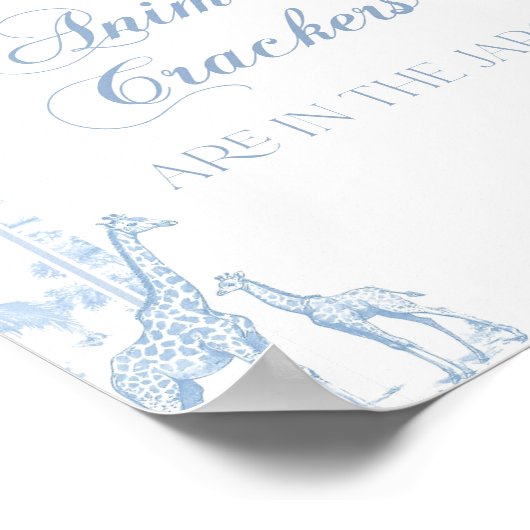 ブルートイレサファリ動物ベビーシャワーゲーム ポスター (角)