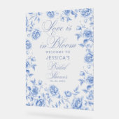 ブルートイレチノワセリーブライダルシャワーウェルカム アクリルサイン (傾斜)