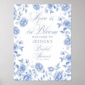 ブルートイレチノワセリーブライダルシャワーウェルカム ポスター (正面)