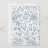 ブルートイレテディベアベビーブシャワー招待状 招待状 (裏面)