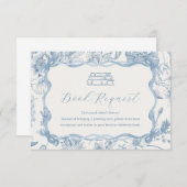 ブルートイレテディベア赤ちゃんシャワーブックカード エンクロージャーカード (正面/裏面)