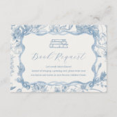 ブルートイレテディベア赤ちゃんシャワーブックカード エンクロージャーカード (正面)