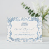 ブルートイレテディベア赤ちゃんシャワーブックカード エンクロージャーカード (スタンド正面)