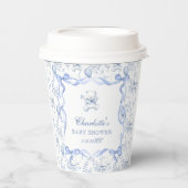 ブルートイレテディベア赤ちゃんシャワー 紙コップ (正面)