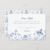 ブルートイレデジュイおむつラッフル招待状インサート エンクロージャーカード (正面/裏面)