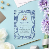 ブルートイレデジュイティーパーティーブライダルシャワー アクリル招待状 (インサイチュ (ウェディング))