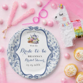 ブルートイレデジュイティーパーティーブライダルシャワー ペーパープレート (パーティー)