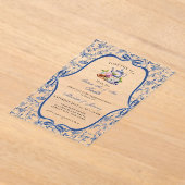 ブルートイレデジュイティーパーティー婚約パーティ アクリル招待状 (レイダウン)