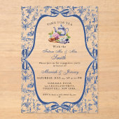 ブルートイレデジュイティーパーティー婚約パーティ アクリル招待状 (正面)