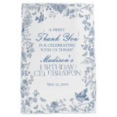 ブルートイレデジュイバースデーパーティーの好意 ミディアムペーパーバッグ (裏面)