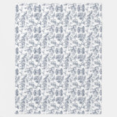 ブルートイレデジュイフランスのカントリースタイル フリースブランケット (正面)