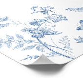 ブルートイレデジュイフローラバプテスムウェルカムサイン ポスター (角)