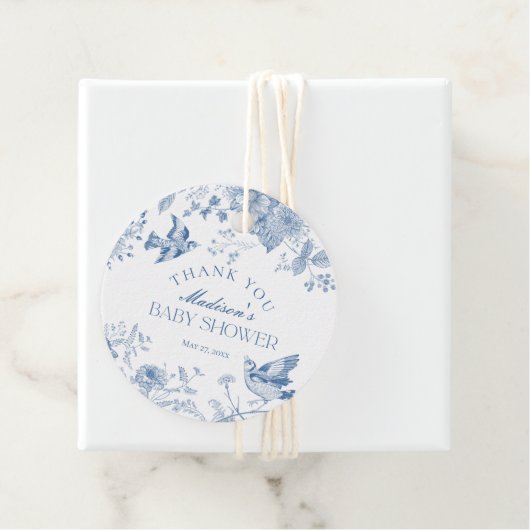 ブルートイレデジュイフローラベビーシャワー特典 フェイバータグ (インサイチュ)