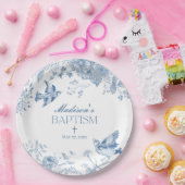 ブルートイレデジュイヴィンテージフローラバプテスマ ペーパープレート (パーティー)