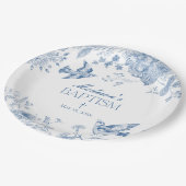 ブルートイレデジュイヴィンテージフローラバプテスマ ペーパープレート (アングル)