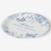 ブルートイレデジュイヴィンテージフローラブライダルブランチ ペーパープレート (アングル)