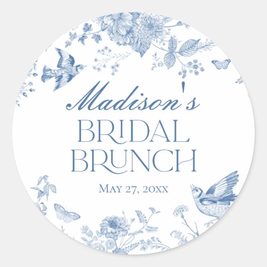 ブルートイレデジュイヴィンテージフローラブライダルブランチ ラウンドシール (正面)
