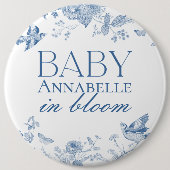 ブルートイレデジュイヴィンテージフローラベビーシャワー 缶バッジ (正面)