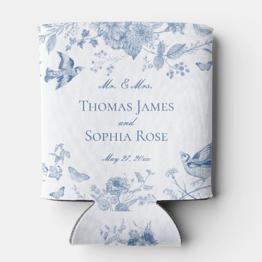 ブルートイレデジュイヴィンテージフローラ結婚式の引き出物 缶クーラー (裏面)