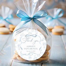 ブルートイレデジュイ子供部屋ベビーシャワーありがとう ラウンドシール