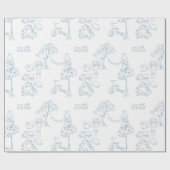 ブルートイレデジュイ子供部屋ベビーシャワー ラッピングペーパー (フラット)