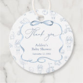 ブルートイレデジュイ子供部屋ボーイベビーシャワ感謝していー フェイバータグ (正面)