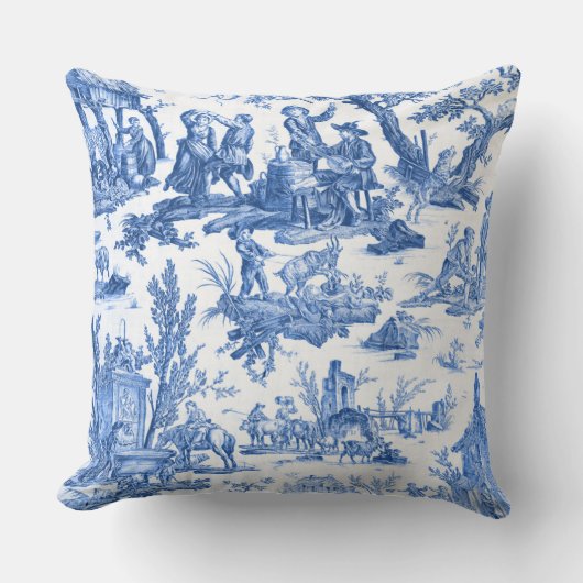 ブルートイレデジュイ装飾用クッション クッション (正面)