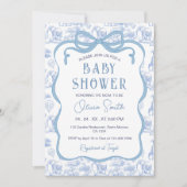 ブルートイレデジュエサファリアニマルズバビーブシャワー 招待状 (正面)