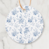 ブルートイレパンプキンフランスの秋誕生日サークル フェイバータグ (裏面)