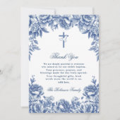 ブルートイレフラワーバプテスマサンキューカード サンキューカード (正面)