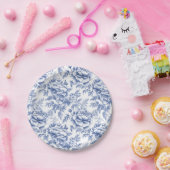 ブルートイレフラワーバプテスマ紙プレート ペーパープレート (パーティー)