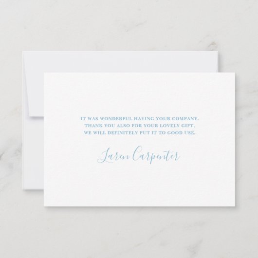 ブルートイレベアーベビーシャワーボーイサンキューカード サンキューカード (裏面)