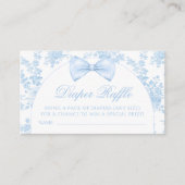 ブルートイレボウタイ男の赤ちゃんシャワーおむつラッフル エンクロージャーカード (正面)