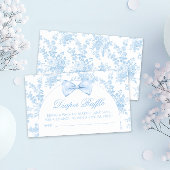 ブルートイレボウタイ男の赤ちゃんシャワーおむつラッフル エンクロージャーカード