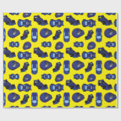 ブルートイレーシングカーとクラッシュヘルメットモータースポーツ ラッピングペーパー (フラット)