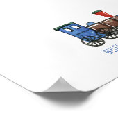 ブルートイ列車指紋認証ゲストブック ポスター (角)